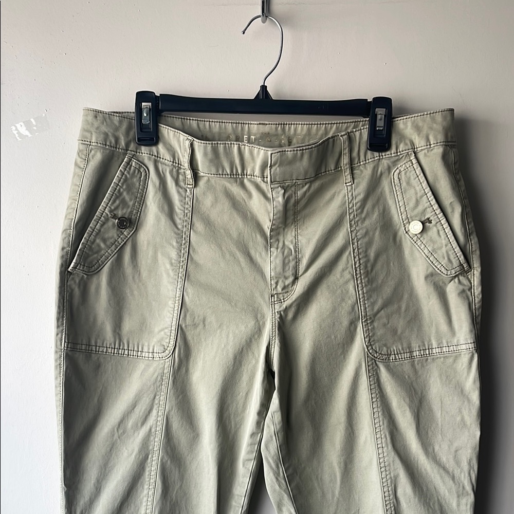 White House Black Market Tan Cargo Jumpsuit Relaxed Fit - Picture 7 of 10